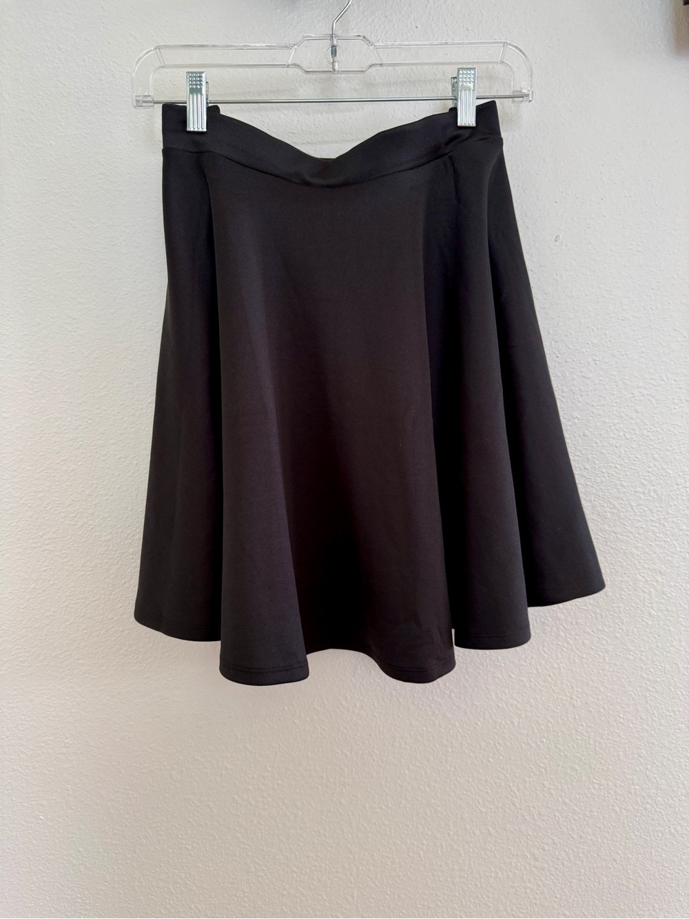 Women's Black Flared Mini Skirt